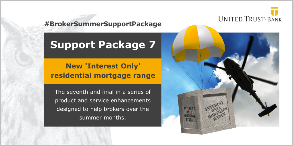 United Trust Bank launches ‘Interest Only’ residential mortgage range as final part of its ‘Broker Summer Support Package’