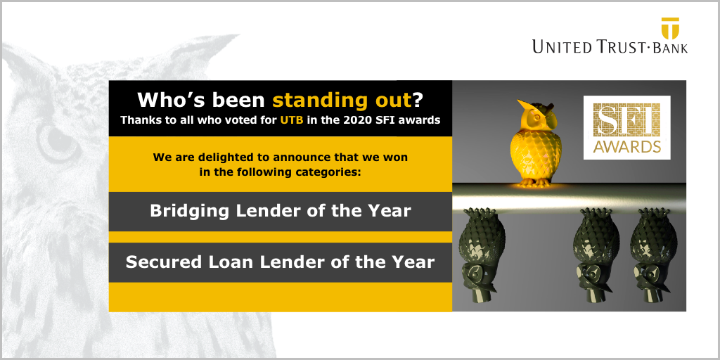 United Trust Bank celebrates double win at the SFI Awards 2020