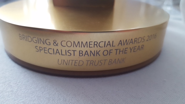 United Trust Bank is named ‘Specialist Bank of the Year’ 2016