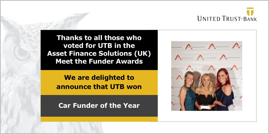 United Trust Bank given ‘Top Car Funder’ award at the AFS ‘Meet the Funder’ event