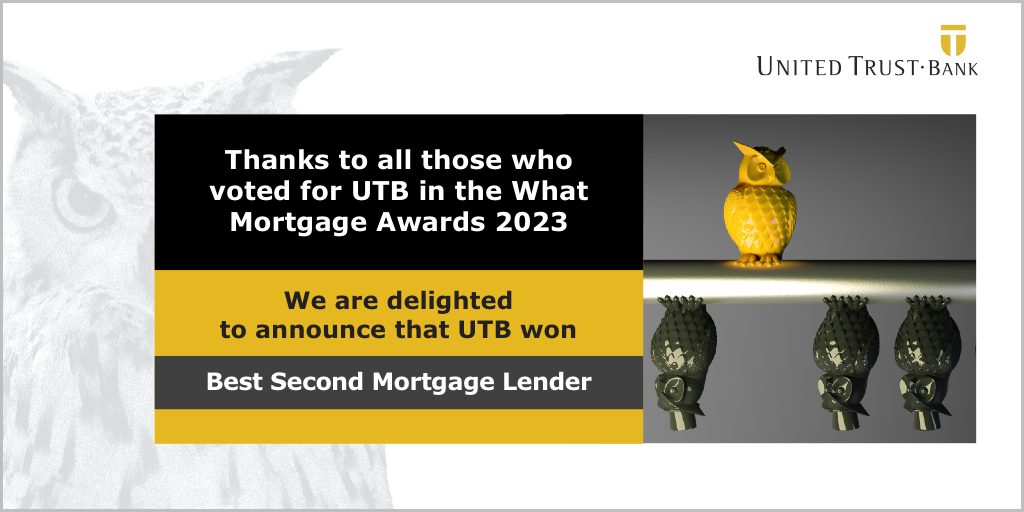 United Trust Bank named ‘Best Second Mortgage Lender’ at the What Mortgage Awards 2023